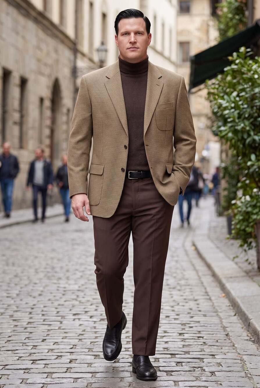 Givenchy Houndstooth Blazer Sport Coat Brown Wool
